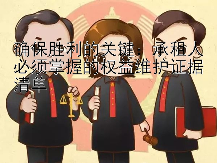 确保胜利的关键：承租人必须掌握的权益维护证据清单