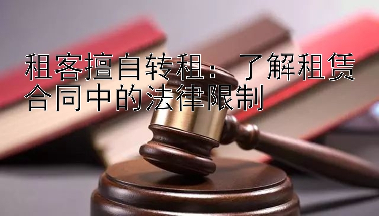 租客擅自转租：了解租赁合同中的法律限制