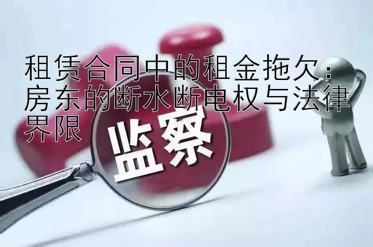 租赁合同中的租金拖欠：房东的断水断电权与法律界限