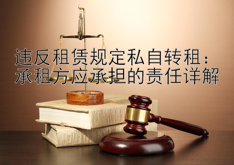 违反租赁规定私自转租：承租方应承担的责任详解