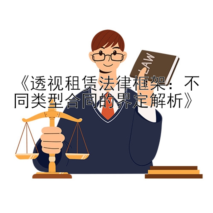 《透视租赁法律框架：不同类型合同的界定解析》