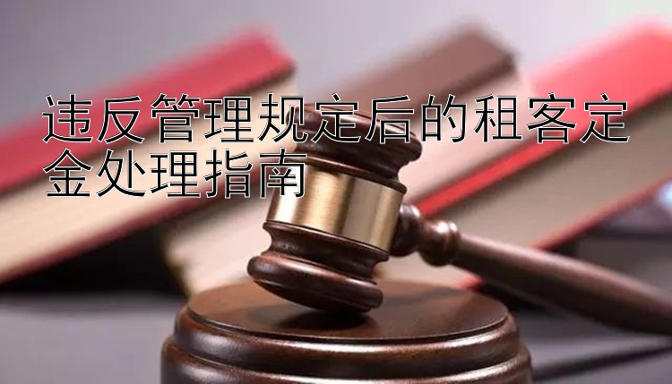 违反管理规定后的租客定金处理指南